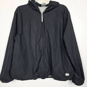 Nike Black Hooded Full Zip Windbreaker Jacket L